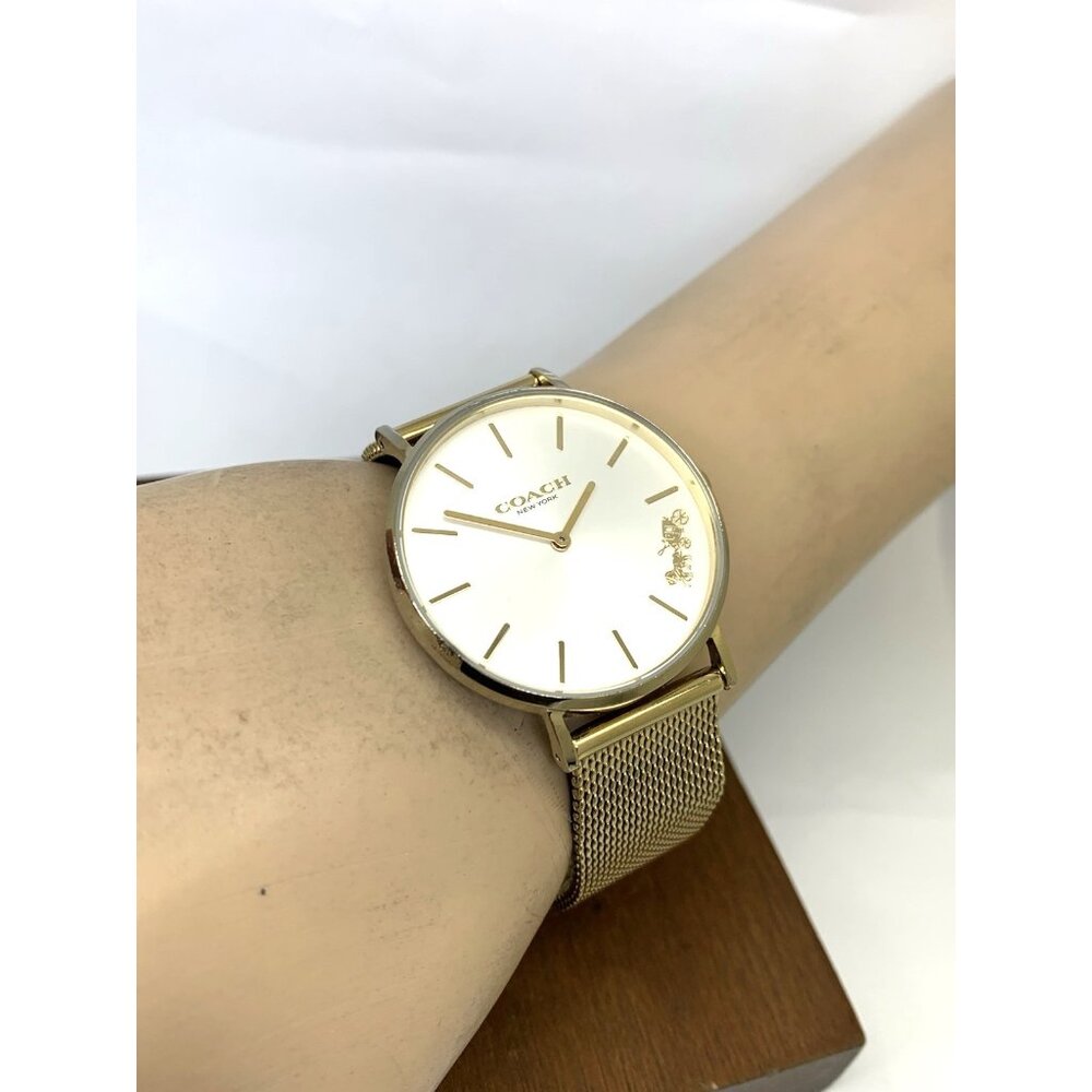 Coach Women's Watch 14503125 Quartz Grand Silver Dial 36mm Gold Stainless Steel - Picture 6 of 14